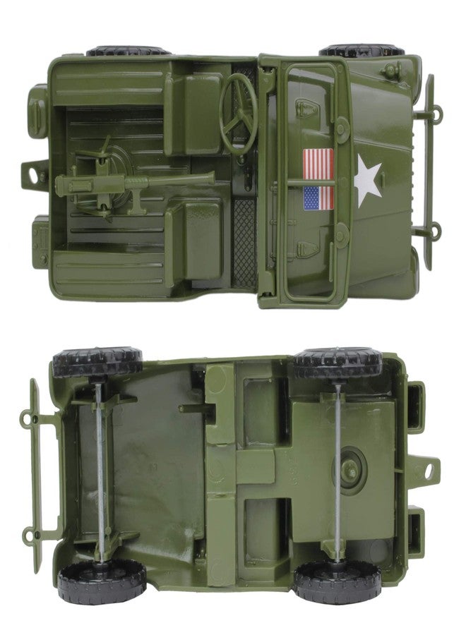 Tim Mee Toy TimMee Recon Patrol M38 Military 4x4 - Olive Green Action Figure Size - Made in USA - Image 5